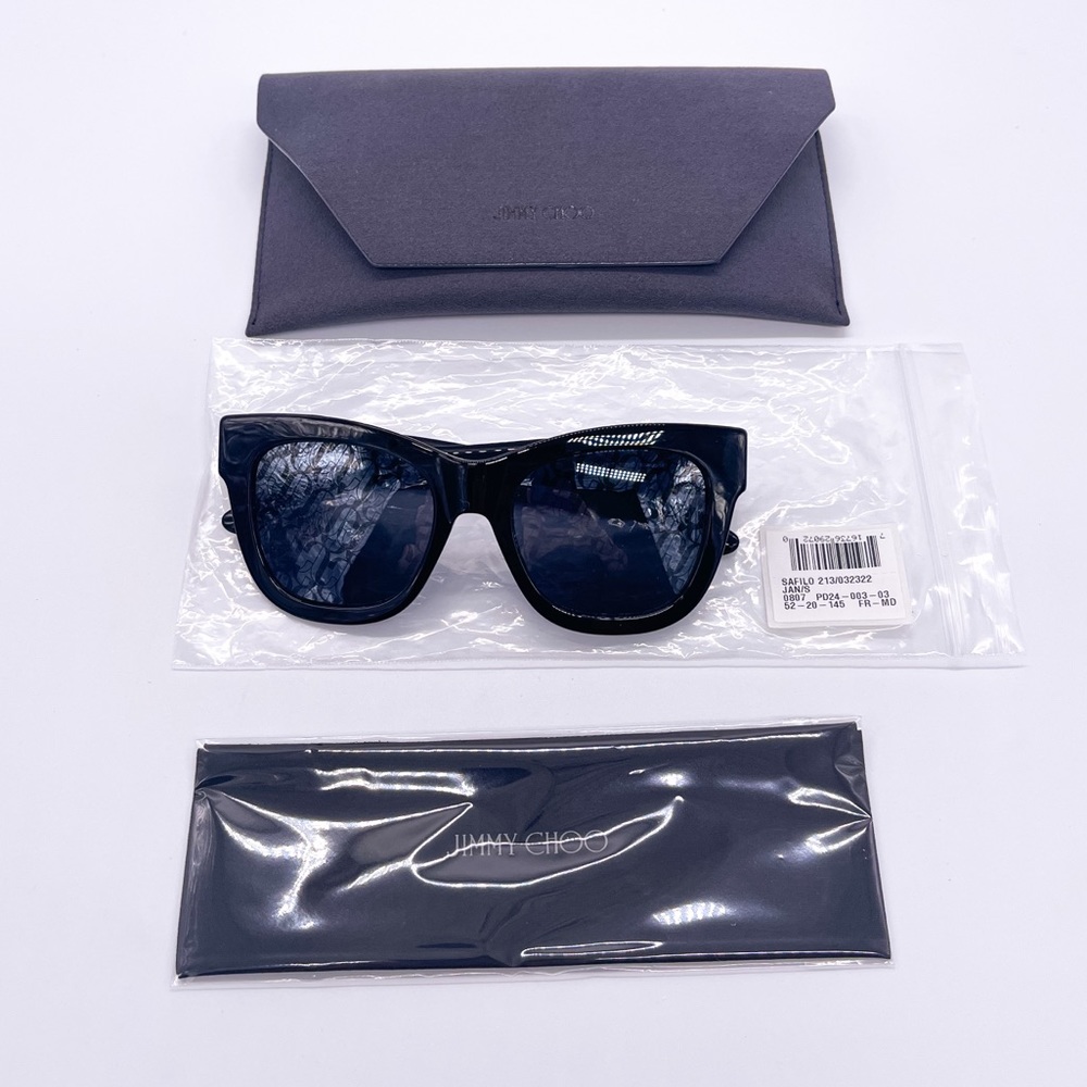NEW JIMMY CHOO SUNGLASSES JIMMY CHOO JAN/S 807 BLACK WOMEN’S EYEWEAR JIMMY CHOO - Picture 12 of 12